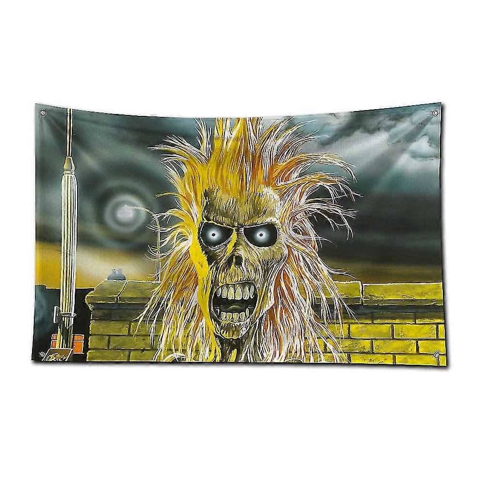 3x5 قدم المعادن العصابات I-الحديد العلم البوليستر الطباعة لافتة لجدار المرآب الفن خارج الباب الديكور مع النحاس الحلقات M-العذارى