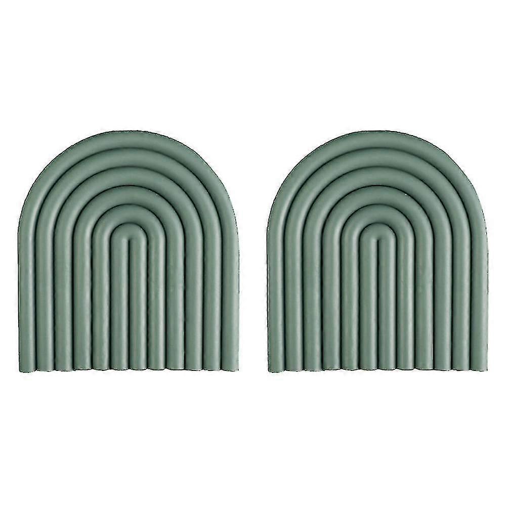 Silicone Removable Rainbow Coasters Non Slip Cup Mat Heat