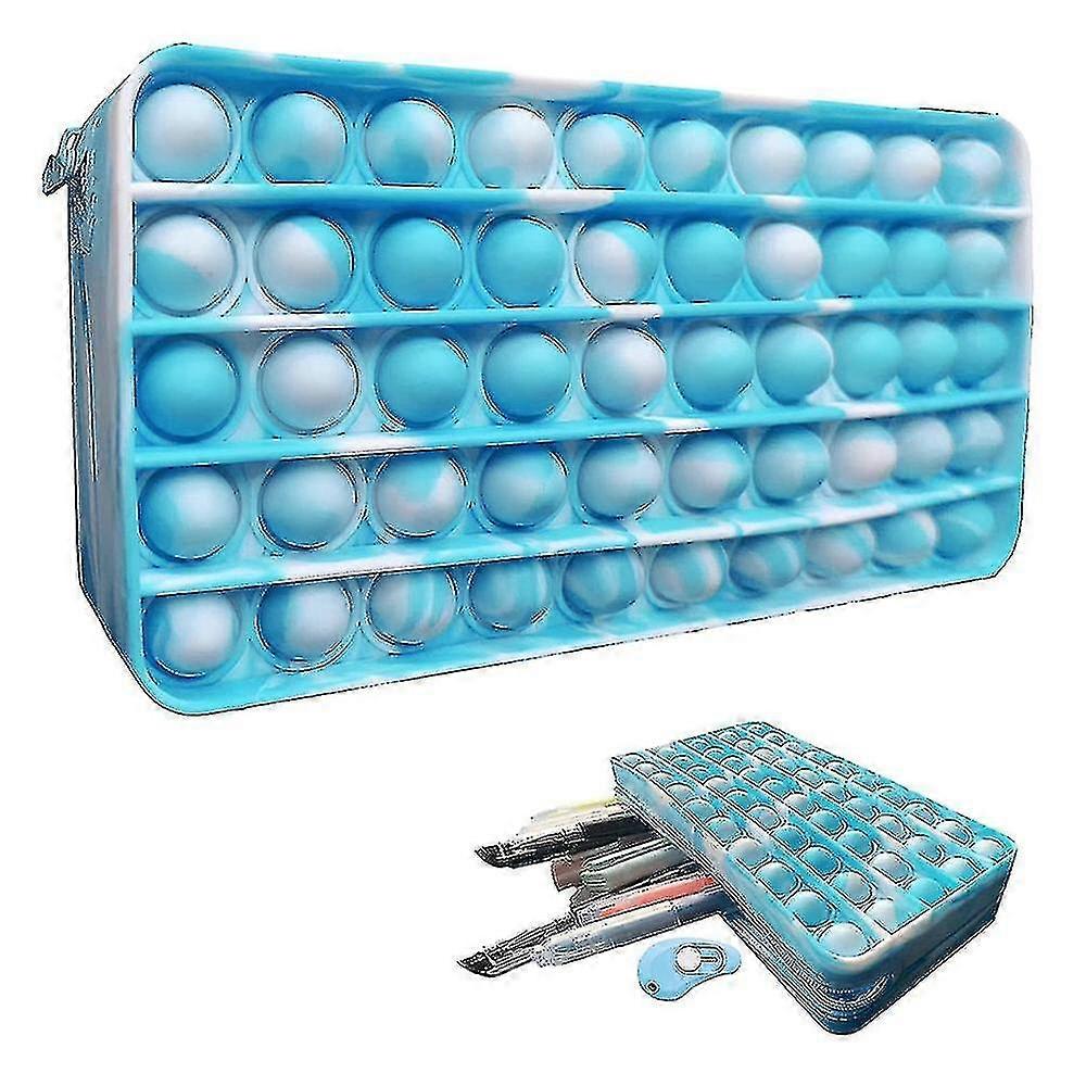 Pencil Case, Large Capacity Silicone Box, Simple Sensory Bubble
