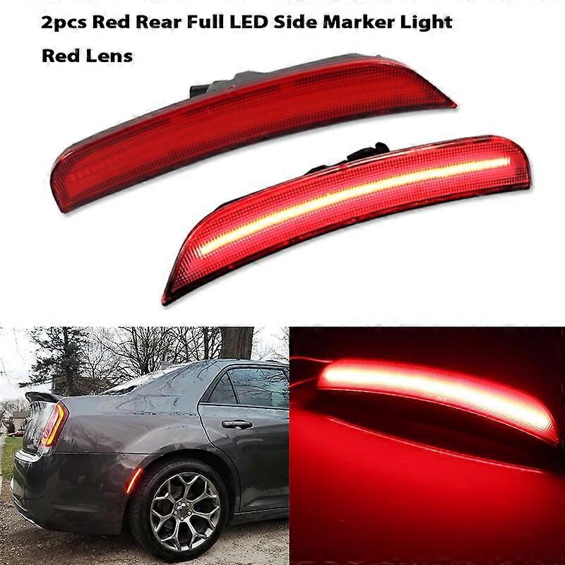 Front Amber Rear Red Led Side Marker Lights For Chrysler 300 2015-2022 Front Rear Full Set Smoke Light for Chrysler 300