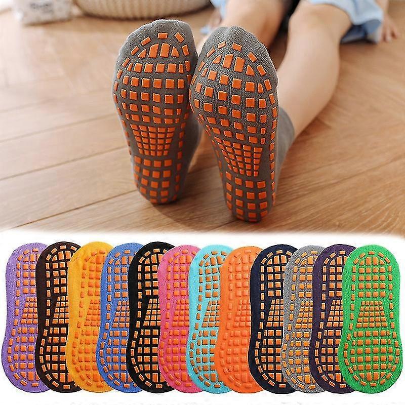1 Pair Kids Adults Anti-Slip Sock Trampoline Sock Cotton Breathable Short Socks Elasticity Sport Boy Girl Outside Child Socks