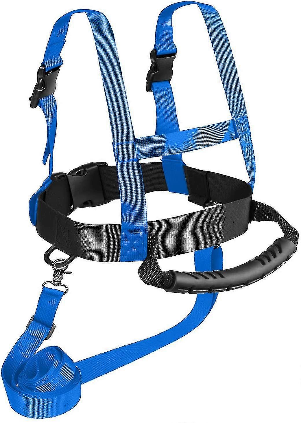 רתמת אימון סקי וסנובורד לילדים עם רצועה נשלפת, טבעת חיבור מתכת ידית קלה למעלית