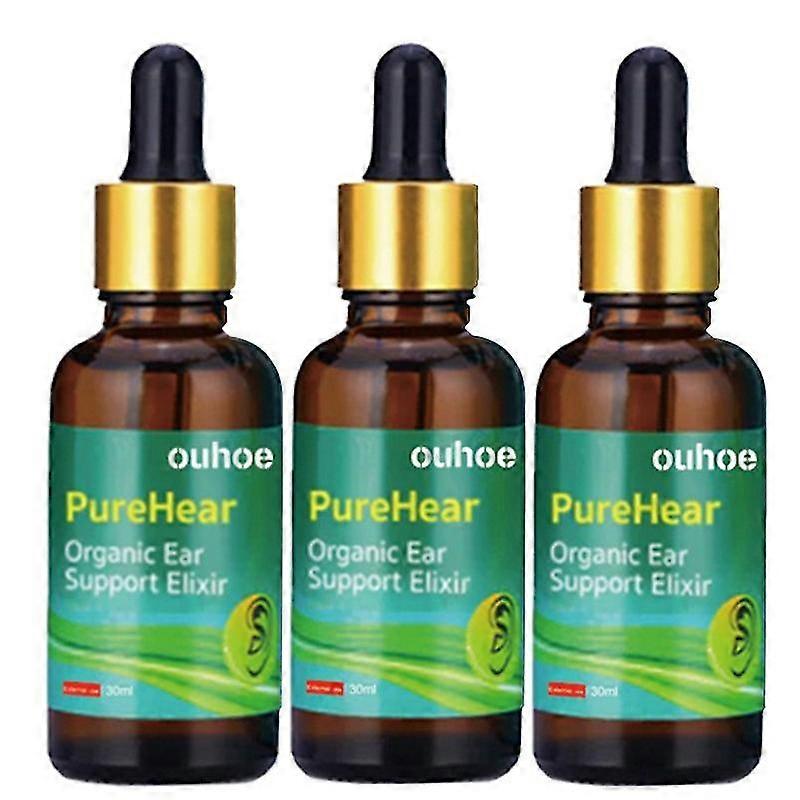 3pcs Gouttes Huile de soin du conduit auditif Acouphènes gouttes auriculaires Huile de soin cochléaire pour sonnerie d’oreille