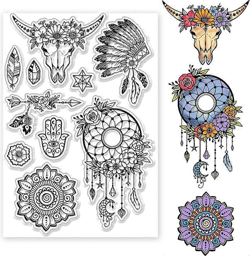 1Sheet West Dreamcatcher Clear Silicone Stamps