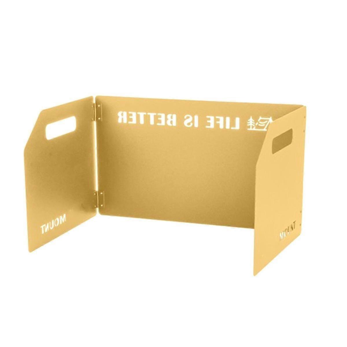 واقي أمامي لموقد التخييم القابل للطي، واقي أمامي مكون من 3 ألواح للاستخدام في الهواء الطلق والنزهات والطهي -A