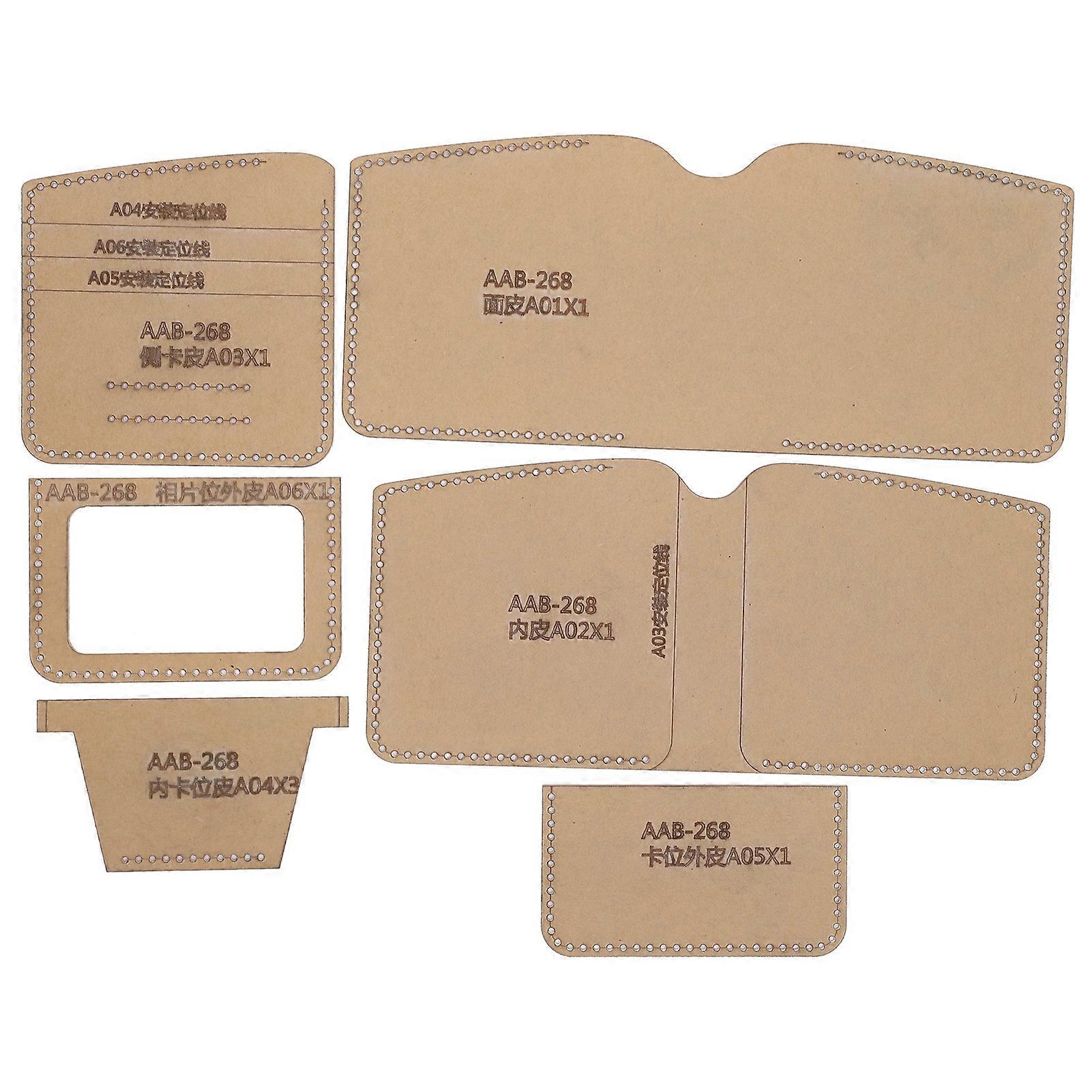 Acrylic Template Set Clear Wallet Pattern Stencil Making Hand?Made Craft DIY Tool