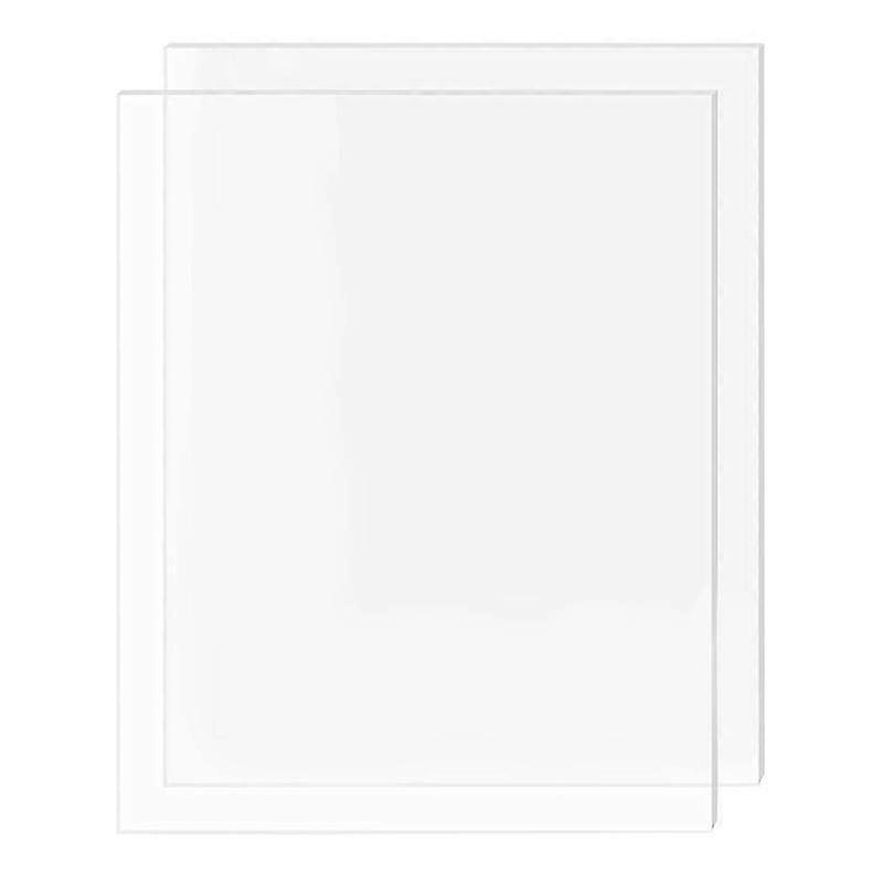 2 pack clear acrylic sheets 11.8 x 15.75 x 1/8 inch (3mm), thin