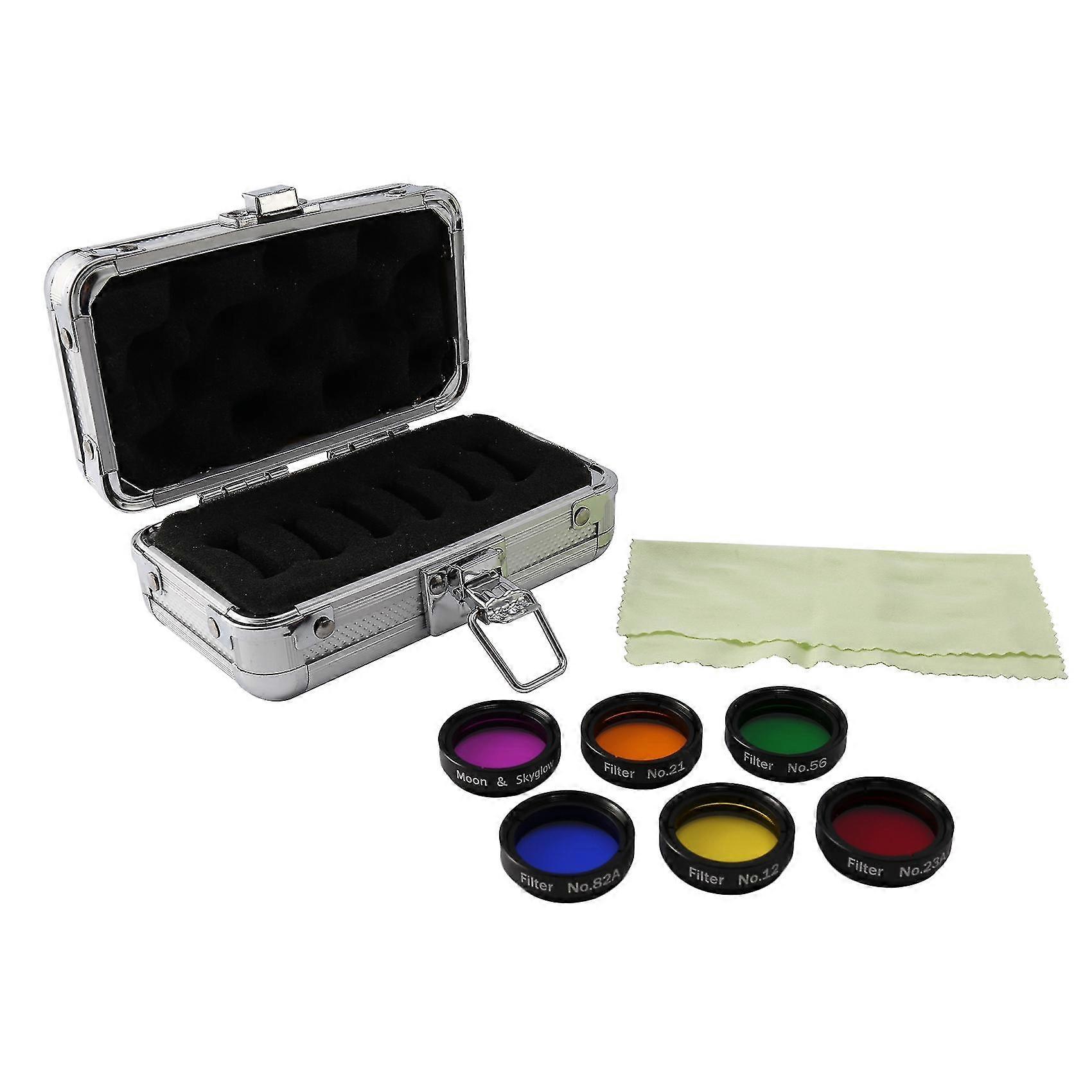 1.25inch Color Filters Set (6 Pieces) For Astronomical Telescopes Ocular Lens Planets Nebula Filter-Good