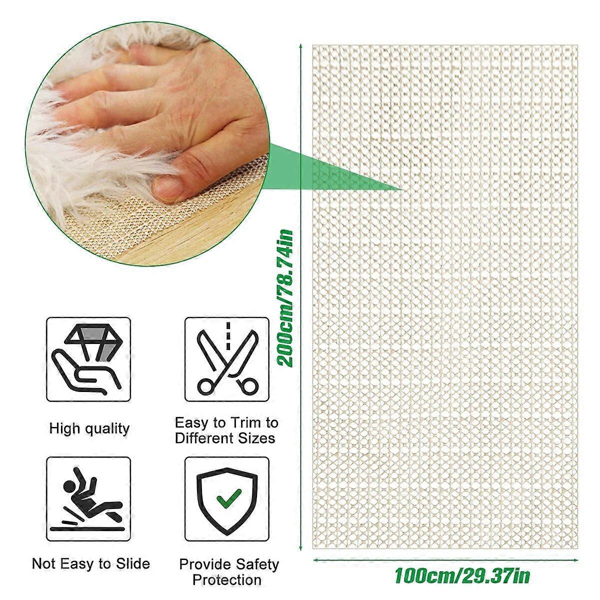 Sklisikkert teppeunderlag Teppe Gripper Anti Skli Underlag Multi Purpose Liner Sklisikker Matte Mesh for harde gulv Puter