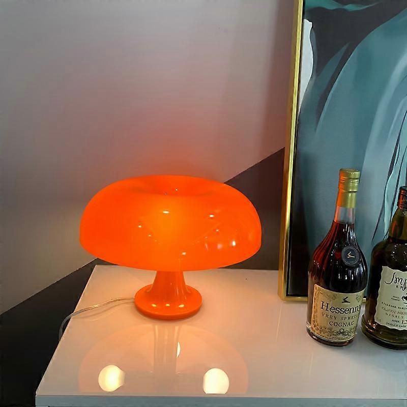 Lampe De Table Champignon LED Rétro - Décoration Moderne Minimaliste Pour Chevet Et Salon (Blanc, EU Plug)