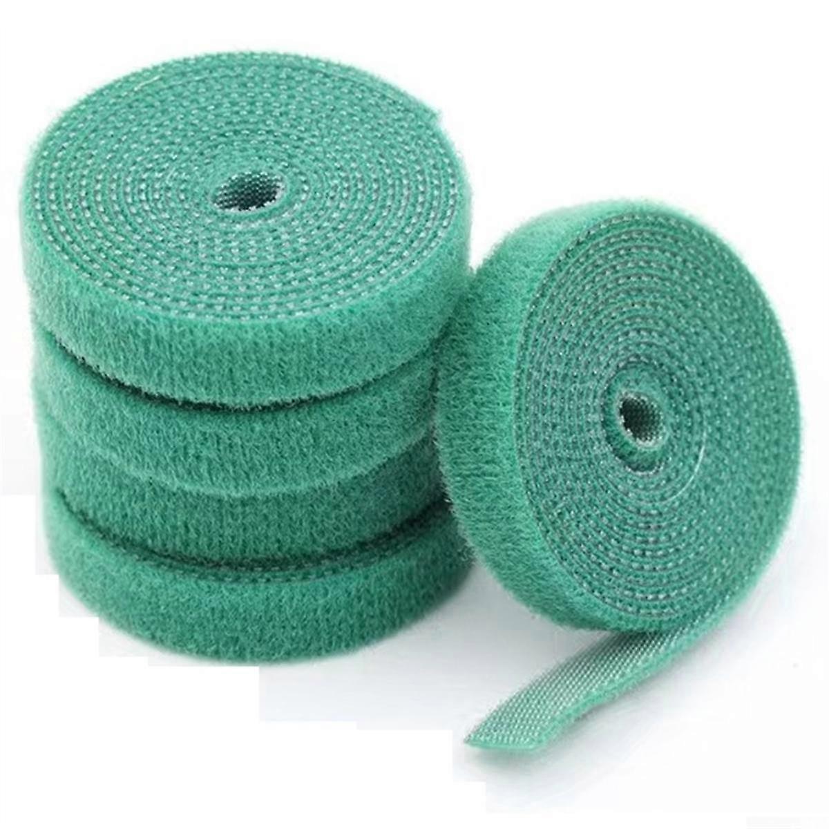 Self Adhesive Nylon Cable Tie Green Adjustable Plants Hook Loop SupportGarden Twine Bandage Reusabl