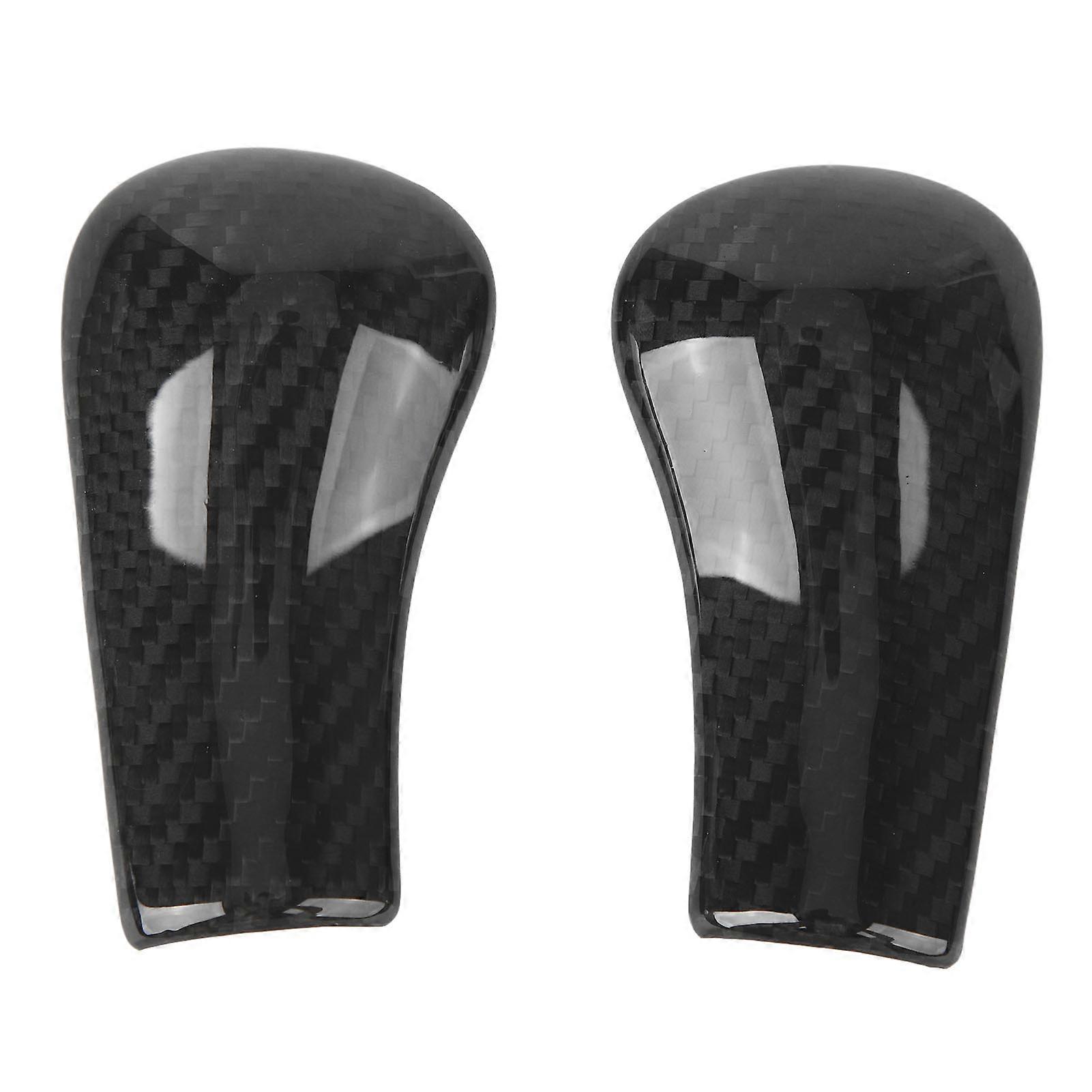 2PCS Gear Shift Knob Cover in fibra di carbonio Tough Delicate Touch Car Gear Head Trim Cap adatto per GTR R34 R33 R32 YEMAA