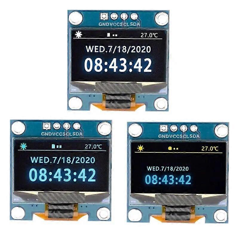 096 Zoll OLED Display Modul IIC Serial SSD1315 128X64 I2C LCD 4 Pin Gelb Blau Weiß Blau LCD Bildschirm Platine für Arduino Oled