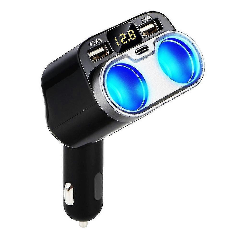 C47 High-power Car Charger Lighter Ports Dual Usb Type-c Charging Connector