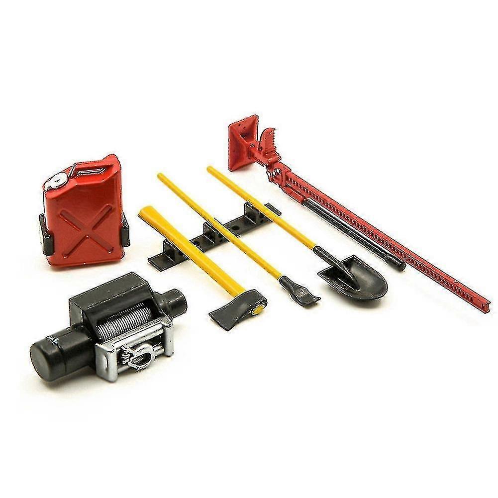 1/10 Scale Rc Rock Crawler Part Set Axe Digging Shovel Oil Tank For Axial Scx10 D906 Truck