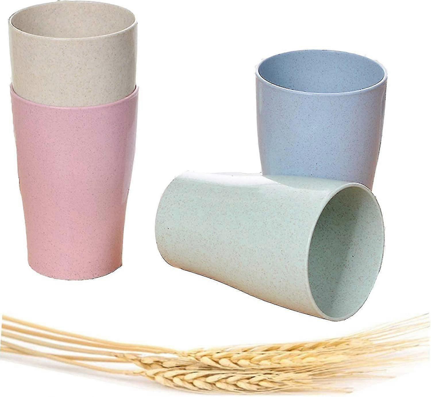 Eco-friendly Reusable Drinking Cup Wheat Straw Biodegradable Tumbler--