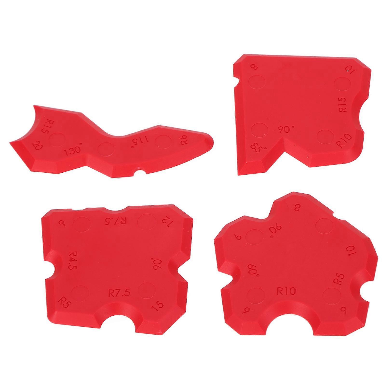 Caulking Finisher Tools Abrasion Resistance 4 Different Shapes Reusability Caulking Tool