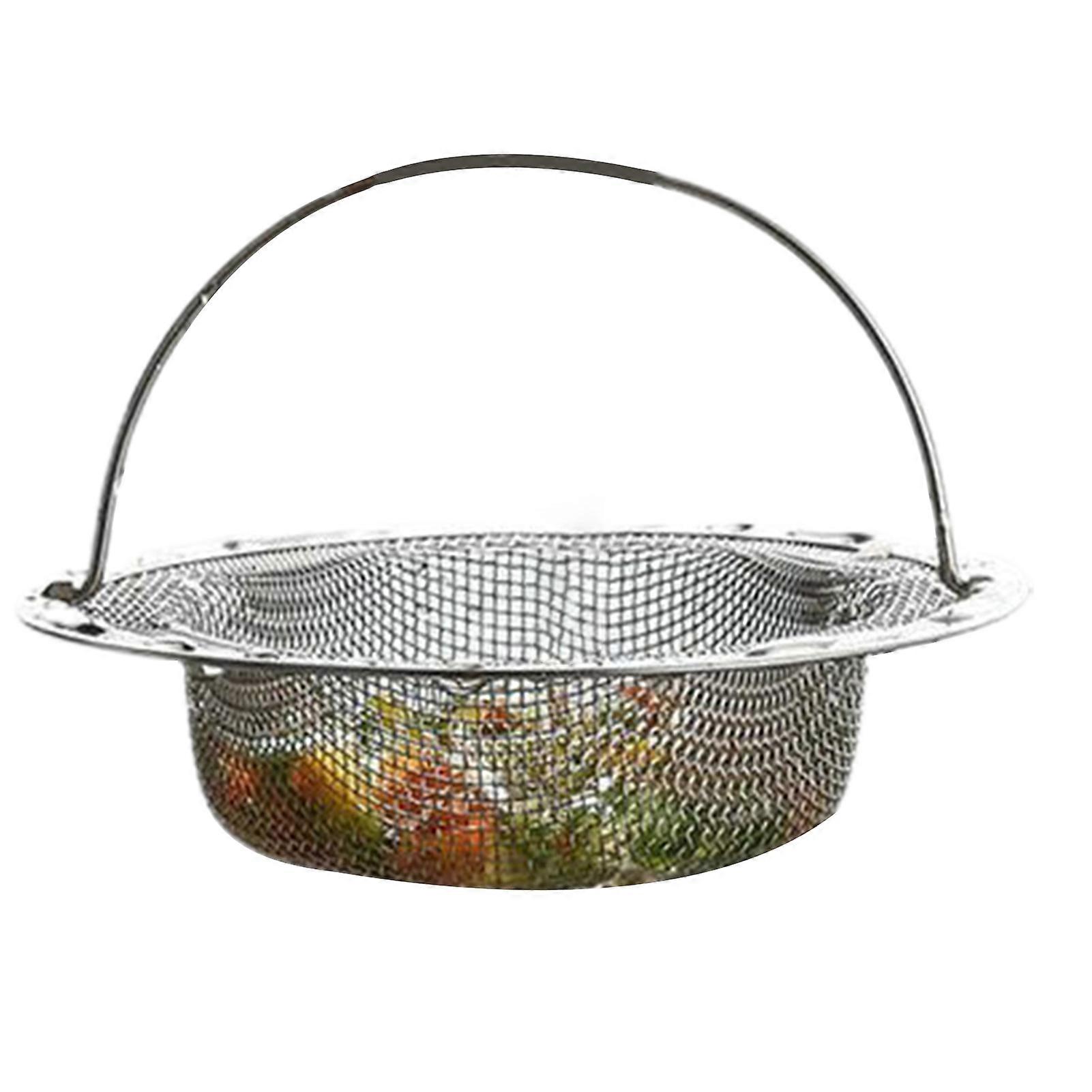 Sink Strainer with Handle Durable Reusable Stainless Steel Kitchen Sink Stopper Strainer Household Supplies KAESI