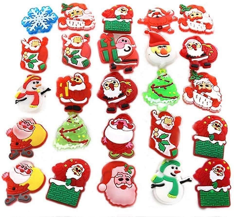 50 pieces random style Christmas brooch with flashing LED for children