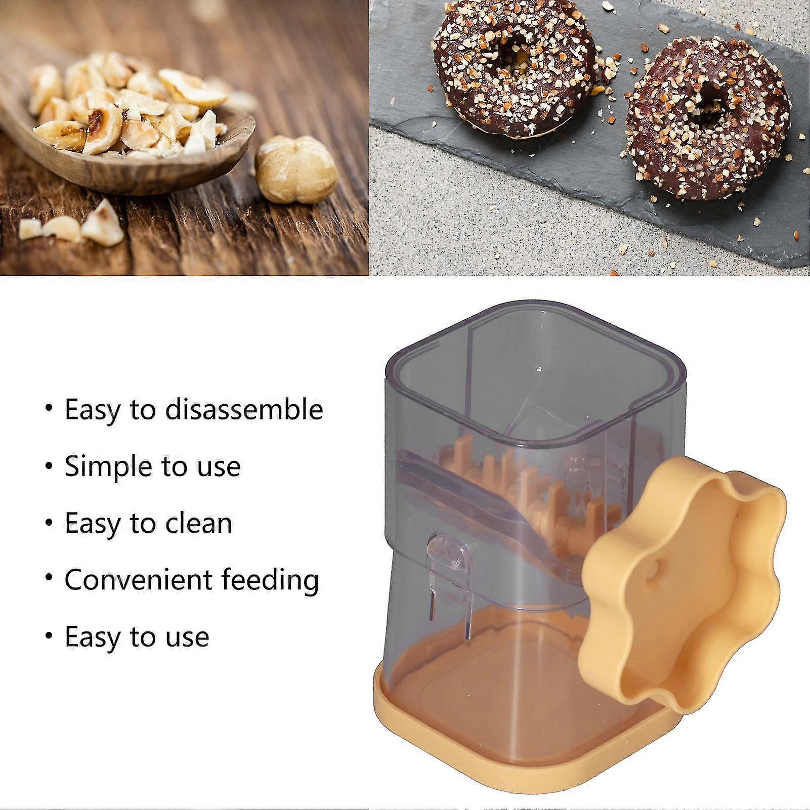 Manual Nut Chopper, Nut Grinder, Easy To Clean, No Electricity Required, Manual Crank Nut Grinder Evenly Chopped, For Almonds, Hazelnuts[amarillo]