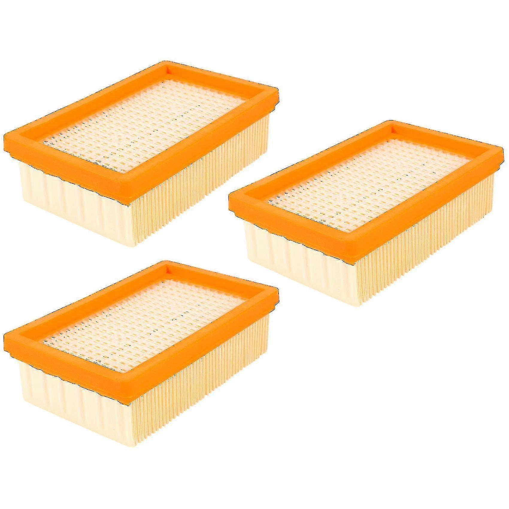 3pcs Vacuum Cleaner Filter Replacement For Karcher Flat-pleated Mv4 Mv5 Mv6 Wd4 Wd5 Wd6 P Premium W