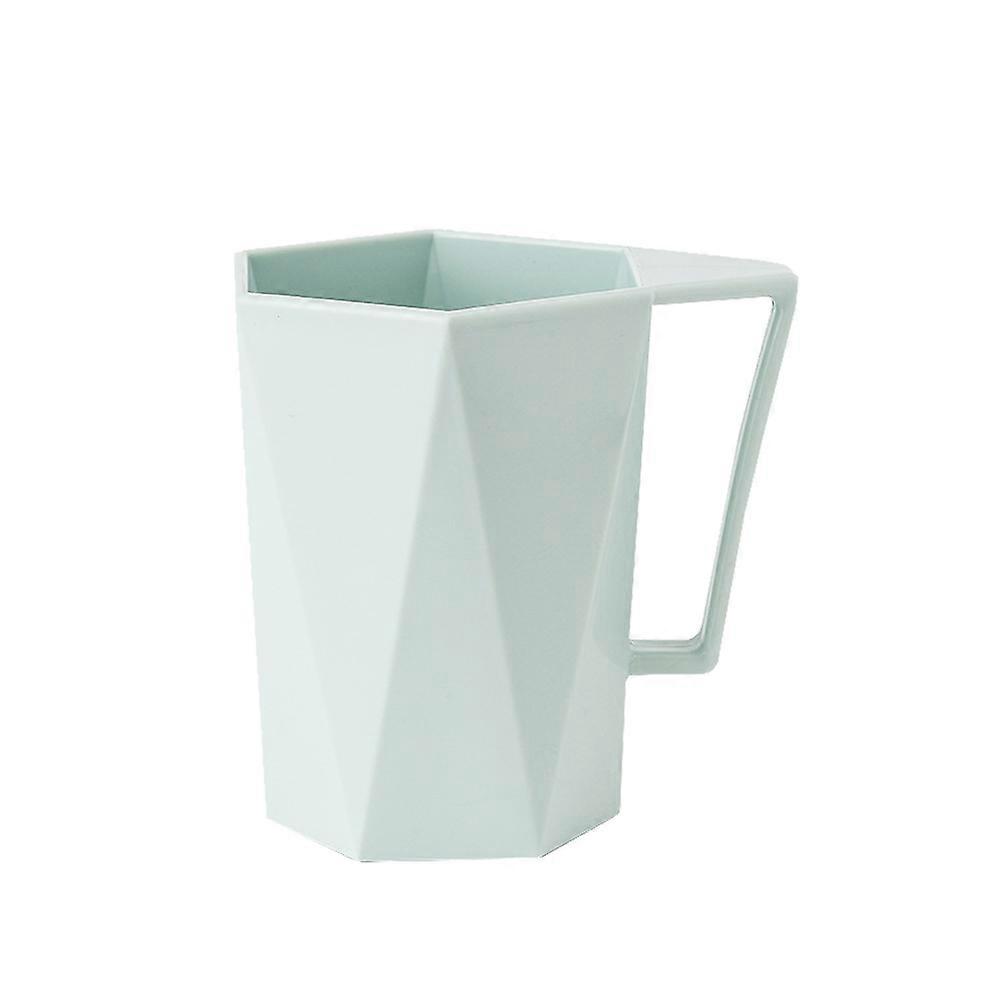 Geometric Bathroom Cups Tumblers with Handles, Unbreakable Reusable Toothbrush Holders