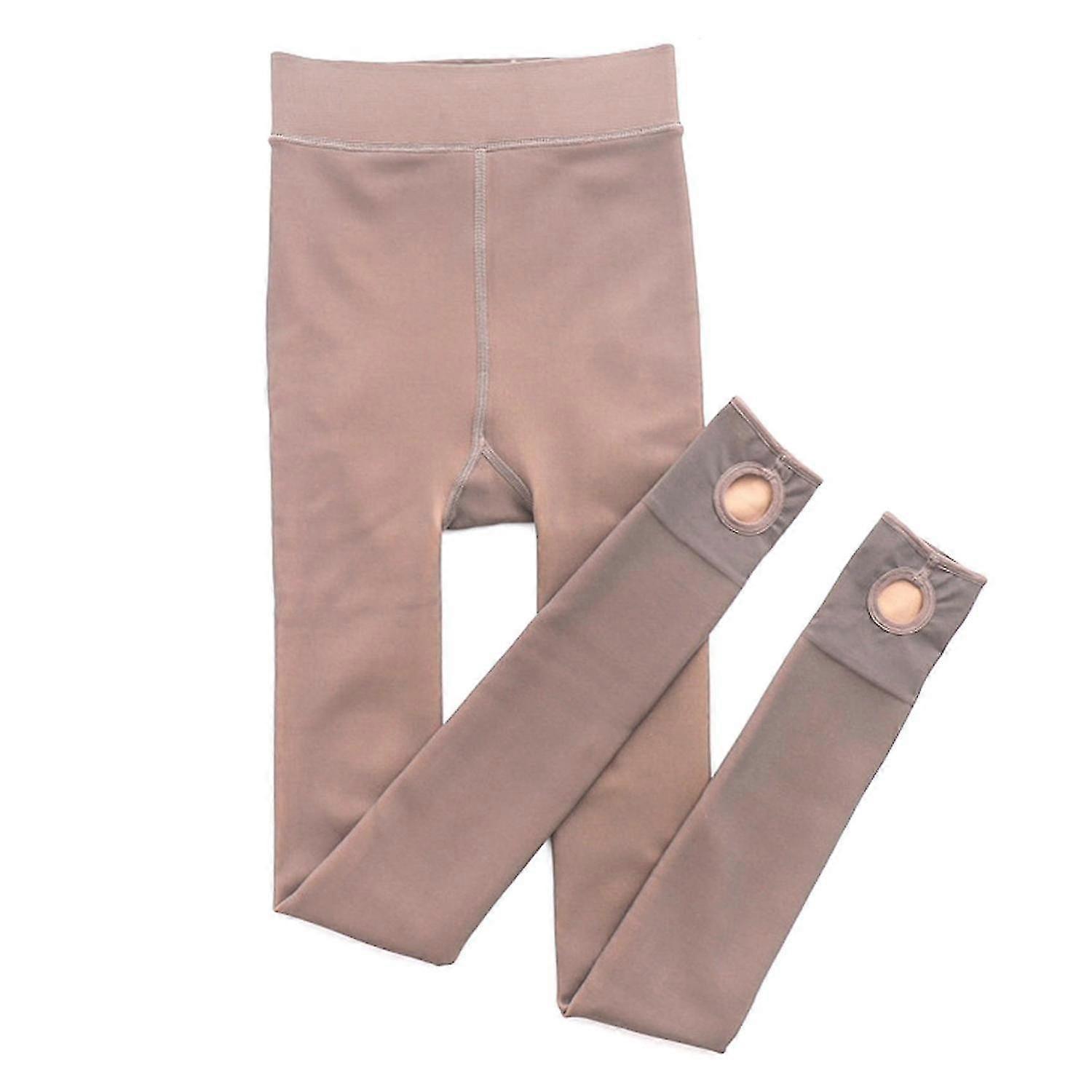 Suitable For 50-80kg Women's Fleece Leggings, -in- Pants, W 200g, Cof