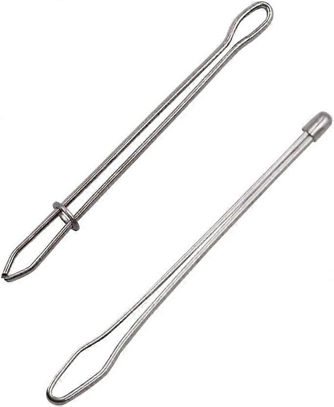 Threading Pliers, 2 Pieces Stainless Steel Elastic Cord Threader, Drawstring Threader Pliers, Threading Tool