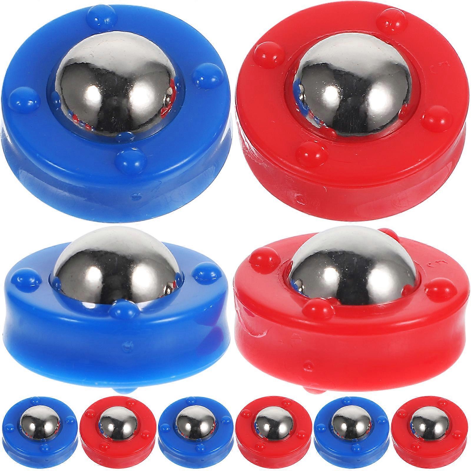 16Pcs Kids Party Tabletop Sliding Pucks Table Soccer Game Rolling Beads Curling Rollers