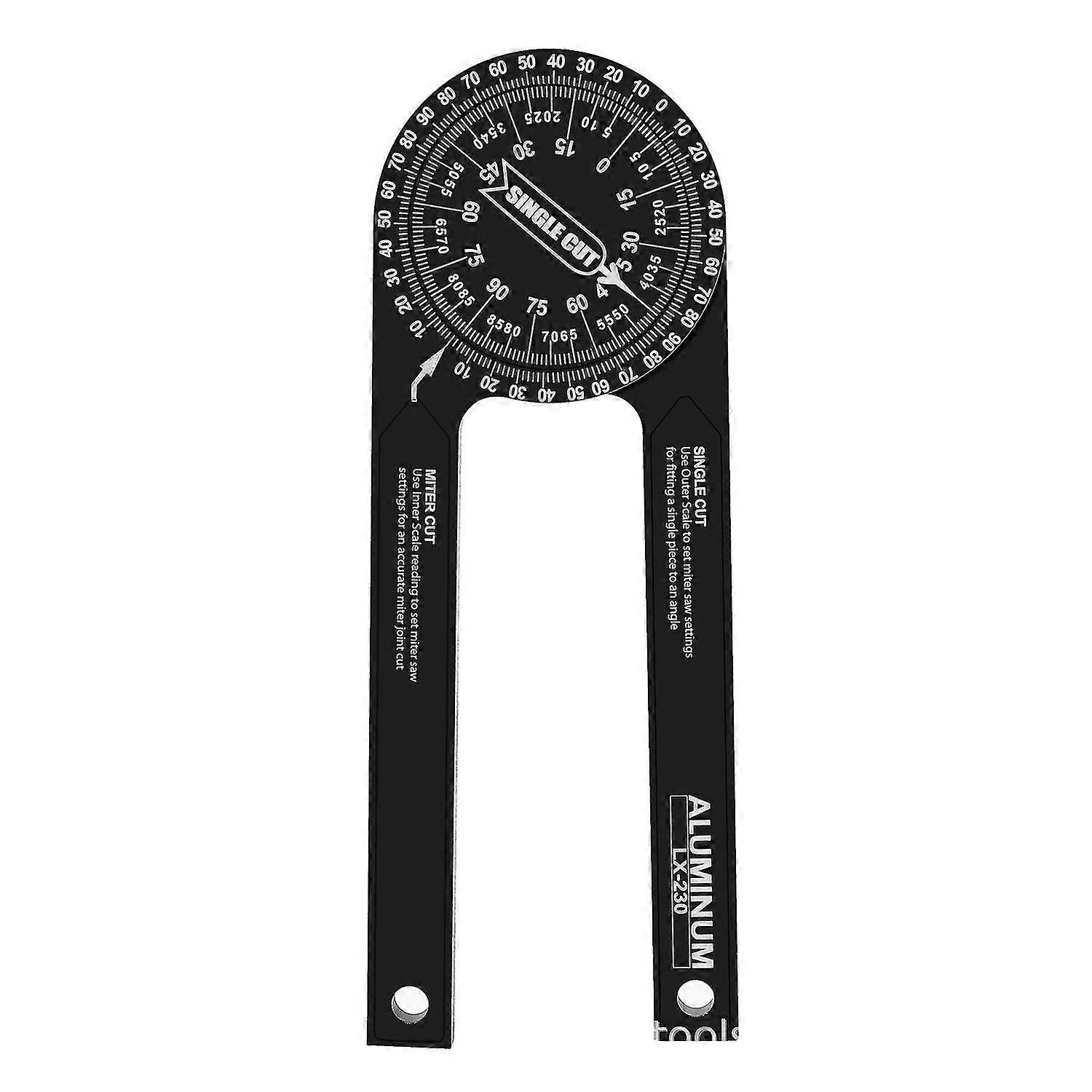 Miter Saw Protractor|7-inch Aluminum Protractor Angle Finder Featuring Precision Laser-inside & Outside Miter Angle Finder For Carpenters, Plumbers An