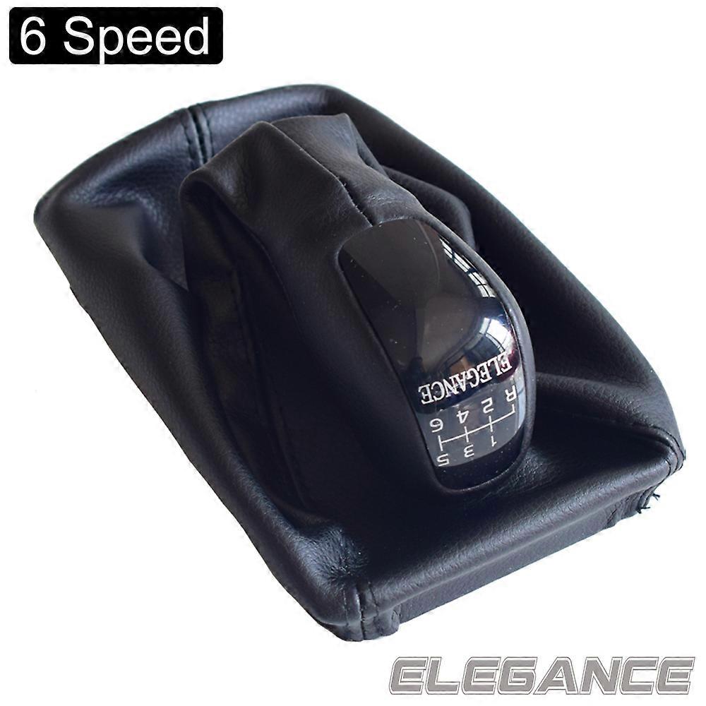 Manual 6 Speed Gear Shift Knob Lever HandBall For Mercedes-Benz E-Class W211 2002-2009 Leather Dust-Proof Cover Case-6 Speed