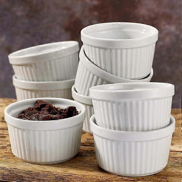Better Homes &; Gardens Σετ Ramekin από λευκή πορσελάνη 8 τεμαχίων