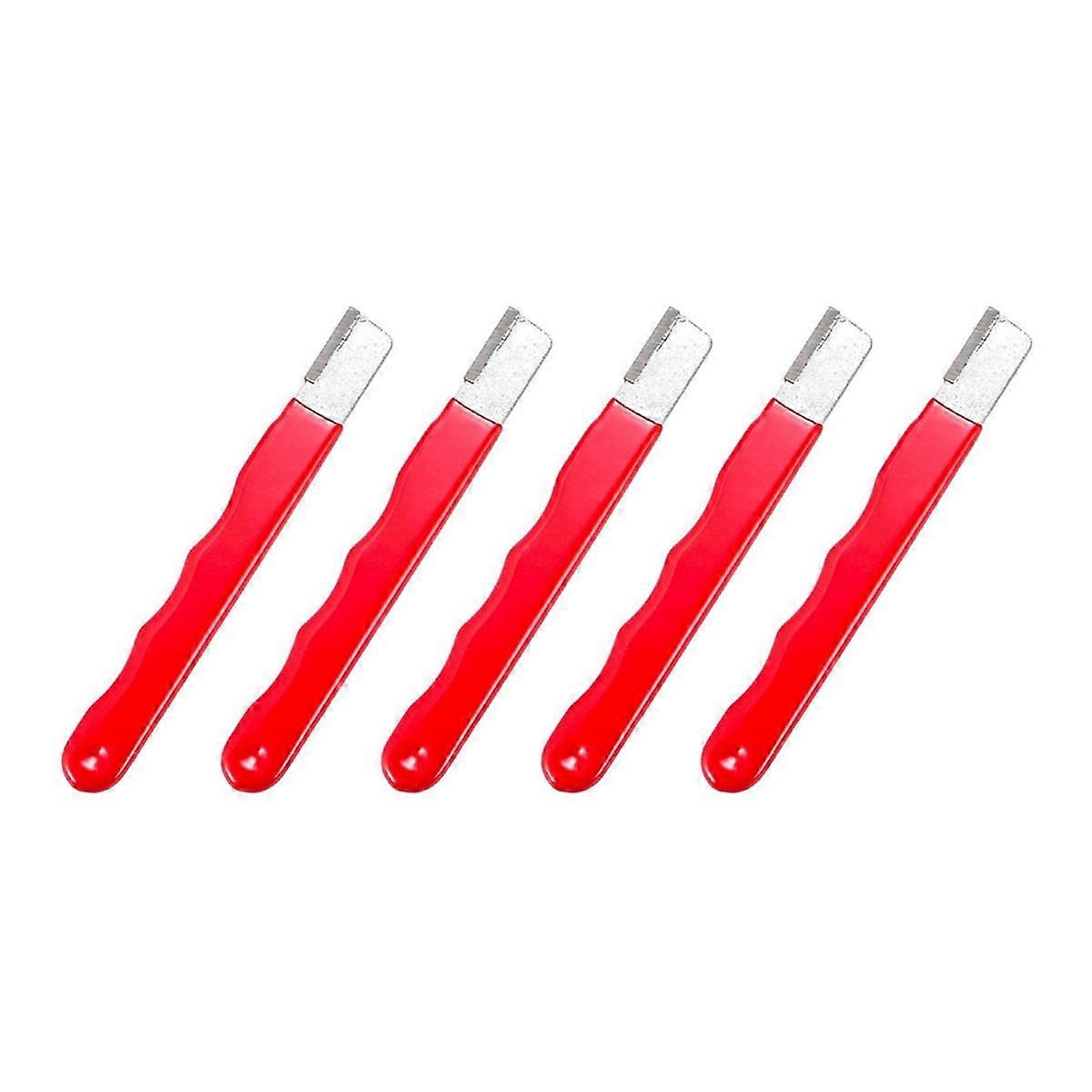Portable Quick Sharpener, Lawnmower Dull Blade Sharpener, Multipurpose Garden Tool Sharpener Blade Sharpener Stone Red