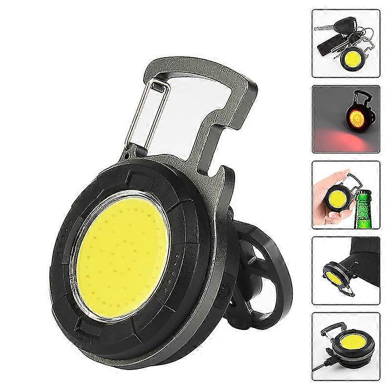 Mini LED Flashlight COB Portable Work Light Small Keychain Flashlights
