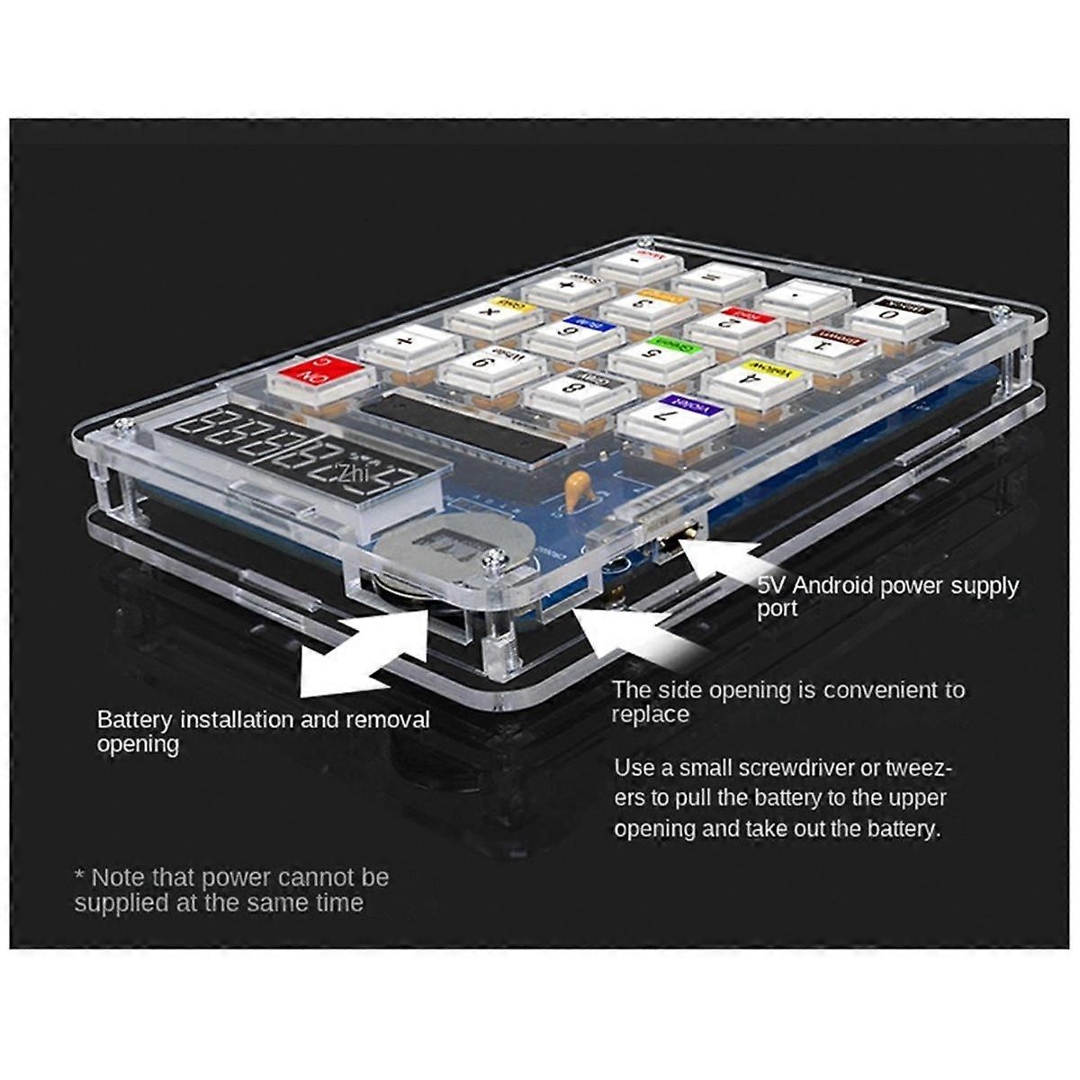 Calculator DIY Kit 51 Microcontroller Homemade Digital Tube Calculator Circuit Board Welding Training Electronic Kit