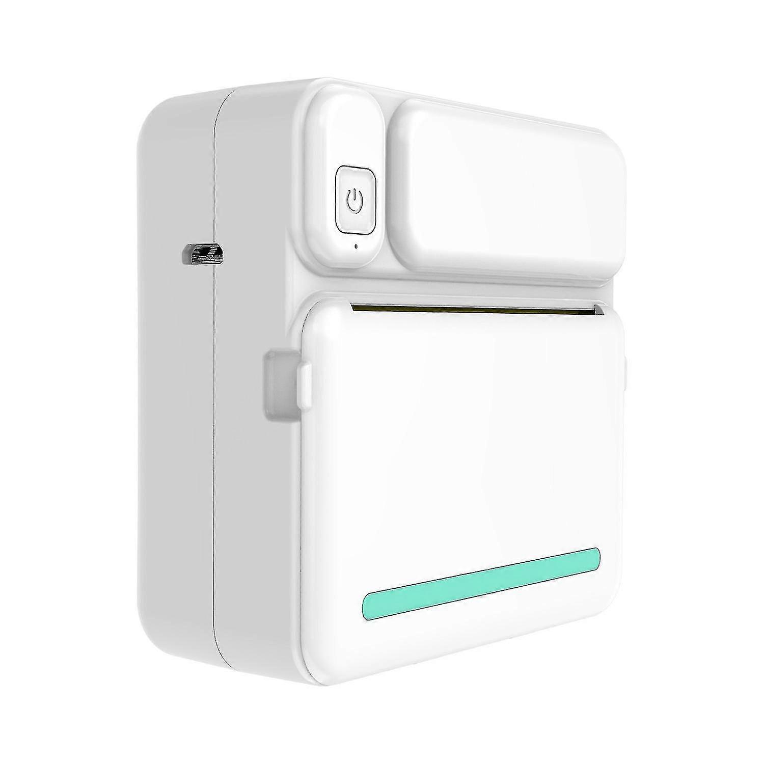 Mini Thermal Printer Inkless Bluetooth List Photo Mobile Notes Printer-Blue