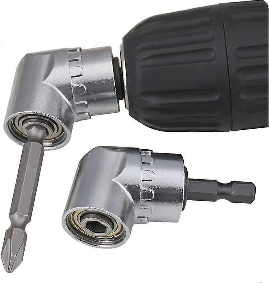 Screwdriver Adapter Holder 105 Degree Right Angle Drills Driver and Screwdriver Adapter Angle Head for 1/4'' Hex Screwdriver Accessories, 6.35MM