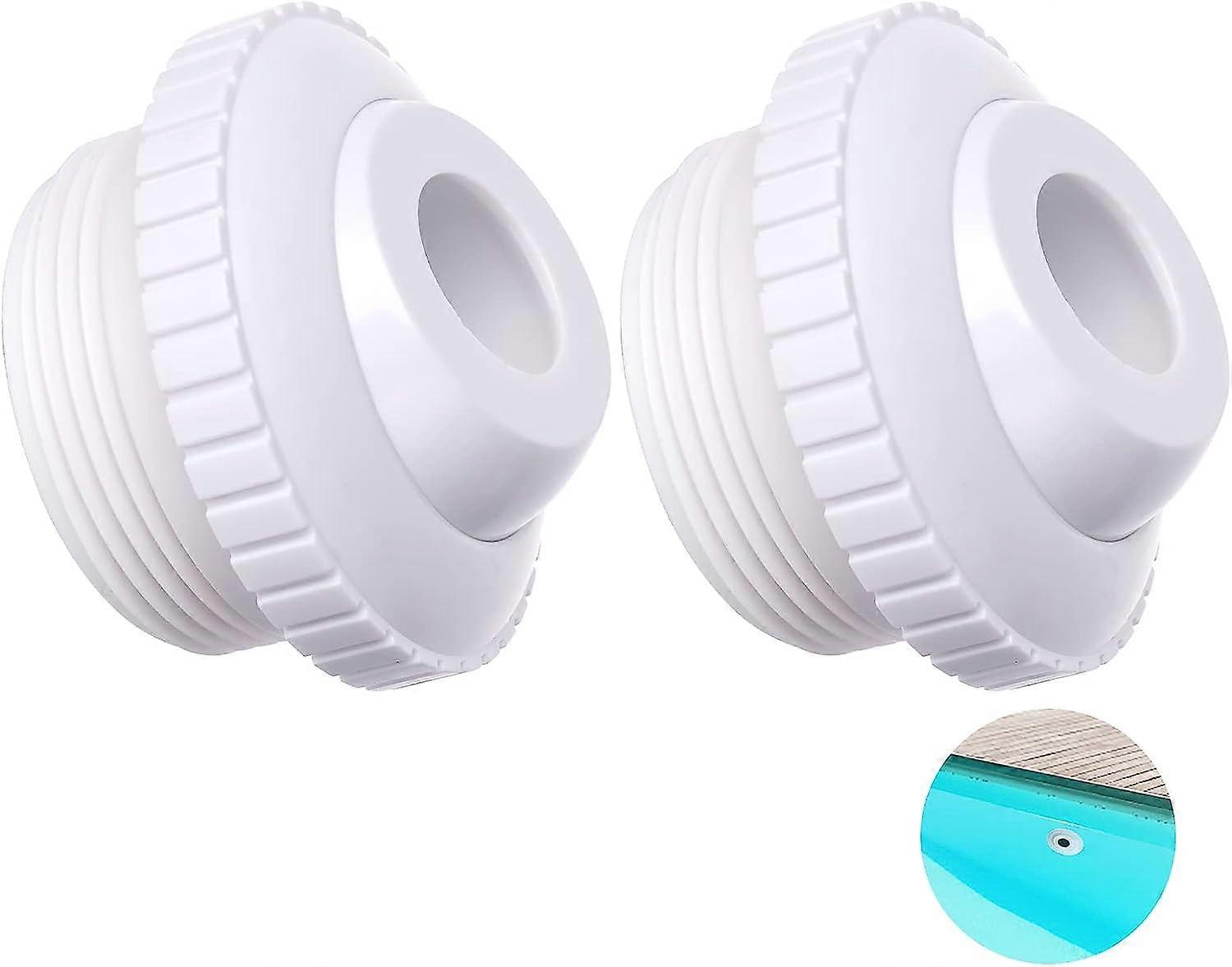 2Pcs Pool Jet Nozzles, 3/4" Directional Flow Eyeball Inlet Jet, Swimming Pool Return Jet Replacement Parts Fittings Spa