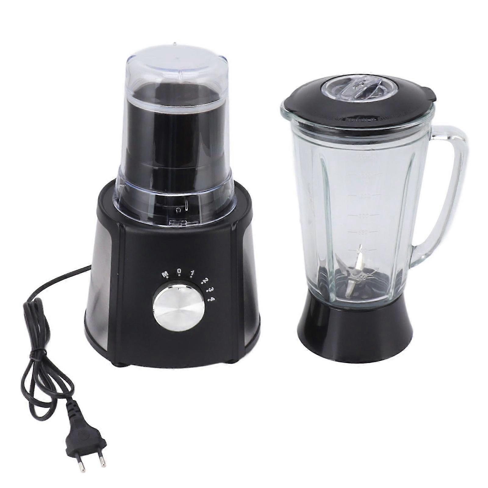 Multi-Function Kitchen Blender 1500ml 500ml for Shakes and Fruit Juice - EU Plug 220V, Black