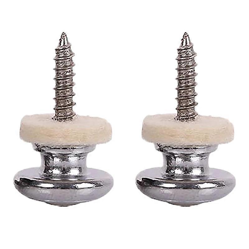 2PCS Wool Copper Guitar Strap Lock Locking Pegs Pins Mushroom Shape End Button for Acoustic Classic