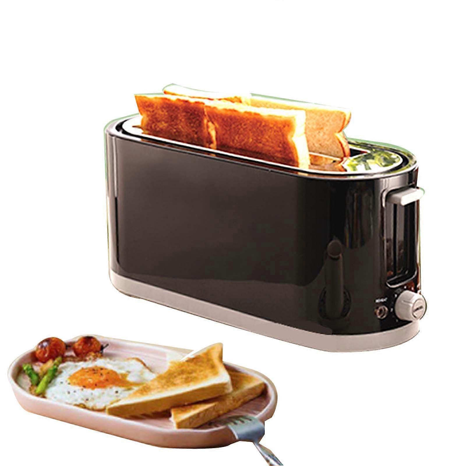 Long Slot Toaster | 4 Slices Toast Machine | 1400 Watt | 7-Level Brown Control | Crumb Drawer | Stainless Steel | EU Plug 6.18