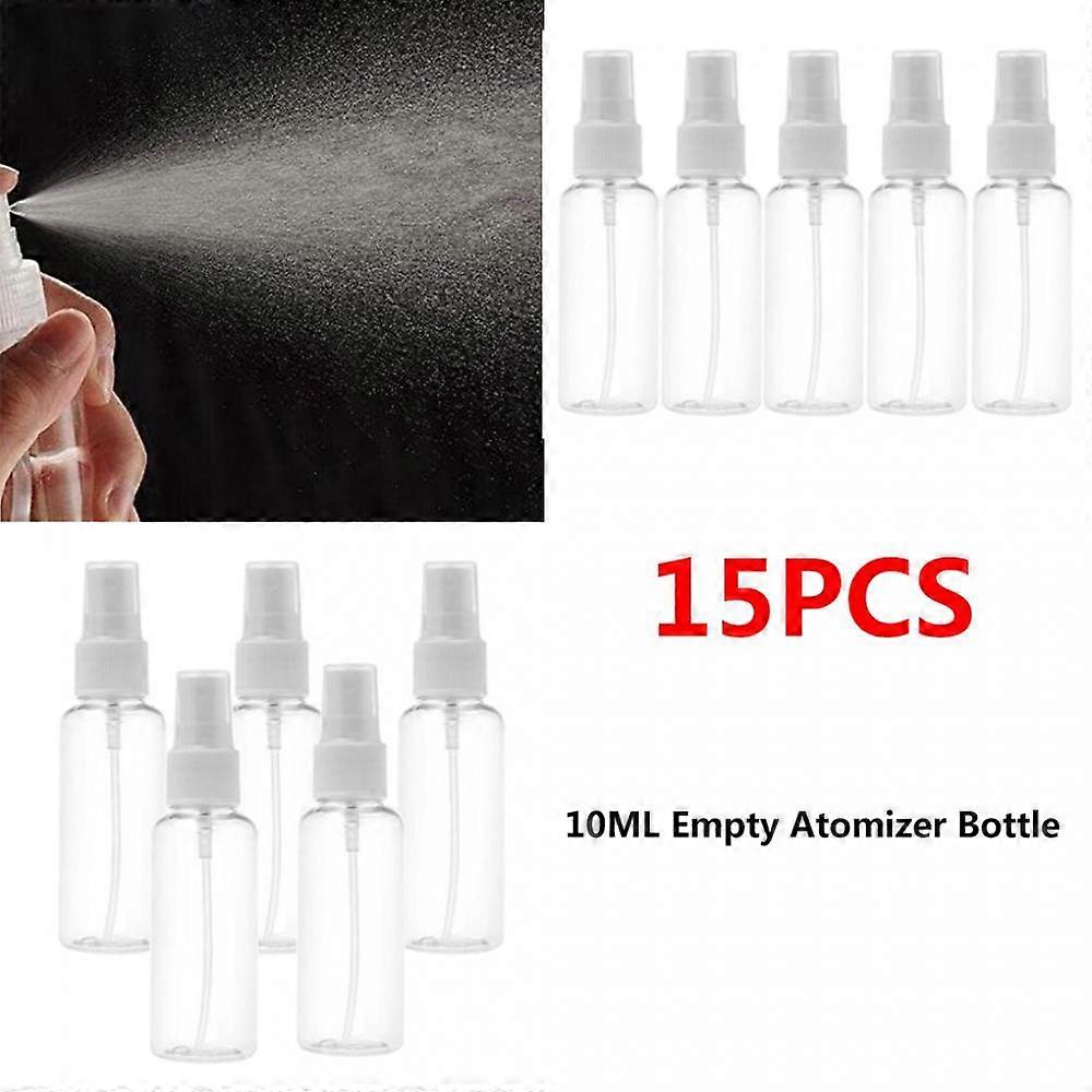 15pc Transparent Refillable Empty  Refillable Fine Spray 10ml