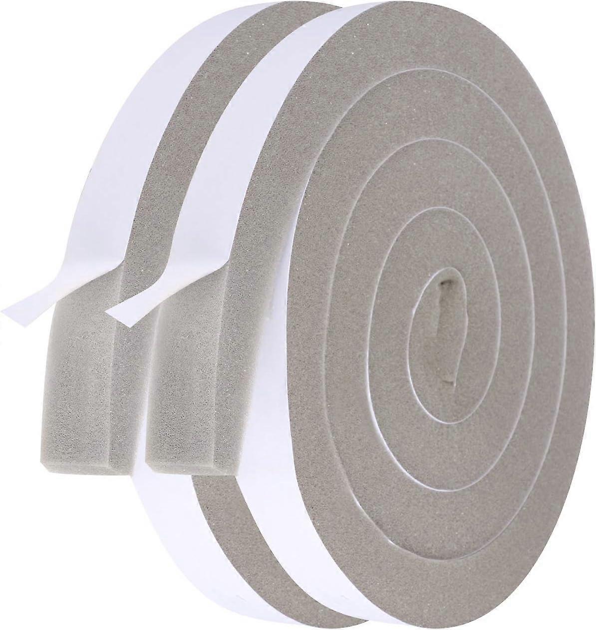 Air conditioning foam insulation 1.5 cm wide* 2 m long* 1 cm high, foam weather stripping sealant tape for mask headband (2 rolls)