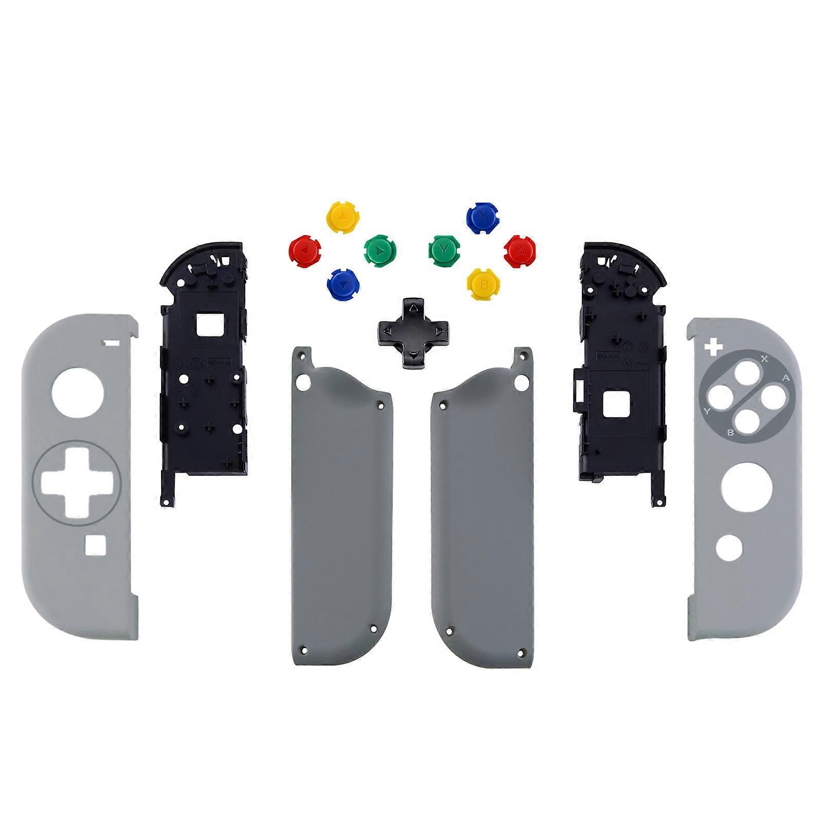SNES Classic Soft Touch Controller Housing (D-Pad Version) with Colorful Buttons for NS Switch & OLED