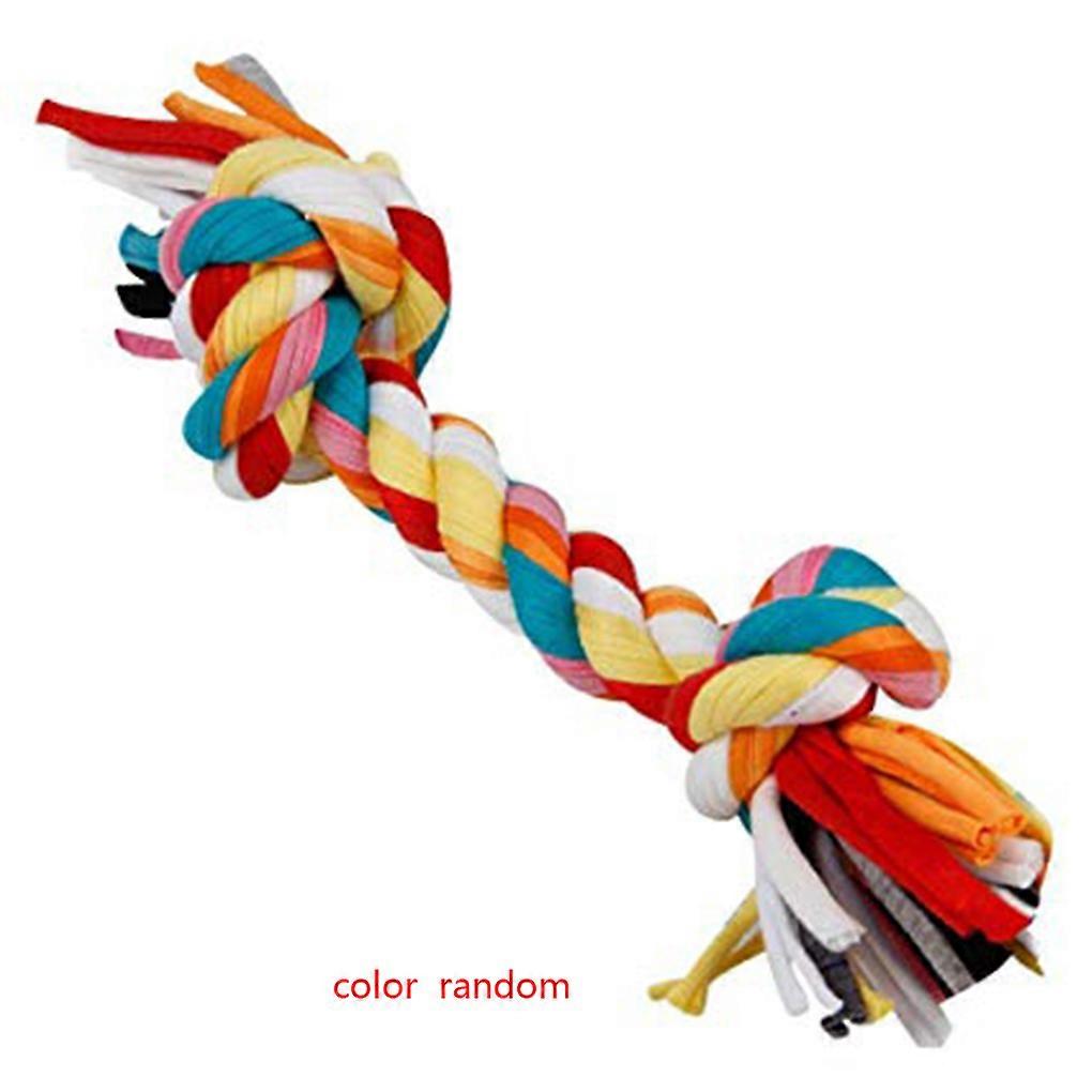 Dog Biting Toy Molar Toys Cotton Double Knot Braided Rope Bone Tug Dog Chewing Toy Pet Woven Molar
