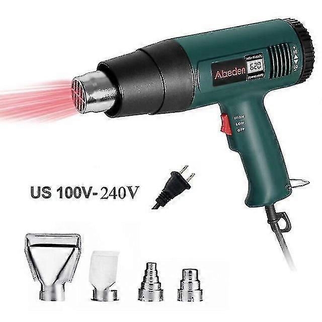 Abeden 1800w Gun/hot Gun Digital Lcd Display Electric Temperatures Adjable With Nozzles Construct H Dryer