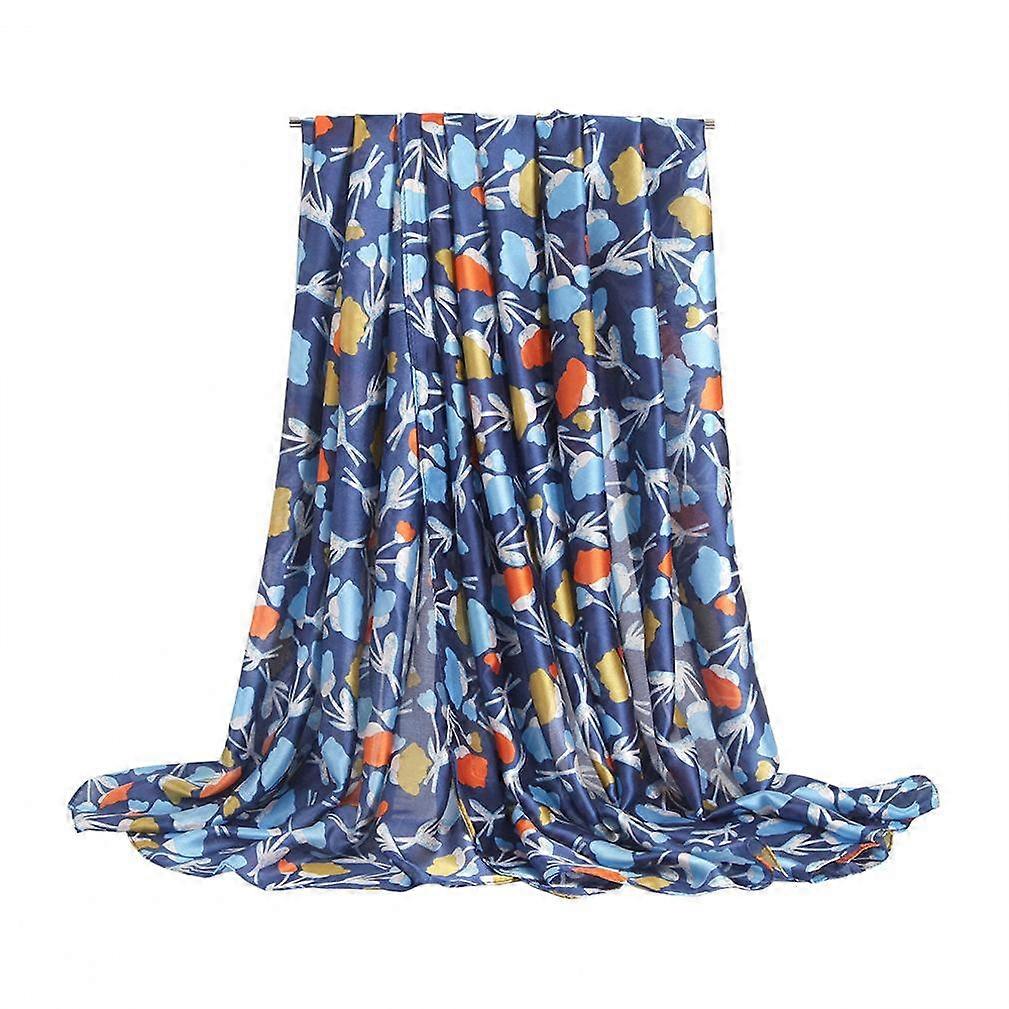 Spring And Summer Silky Thin Scarf Fashion Printed Shawl Satin Scarf for Lady
