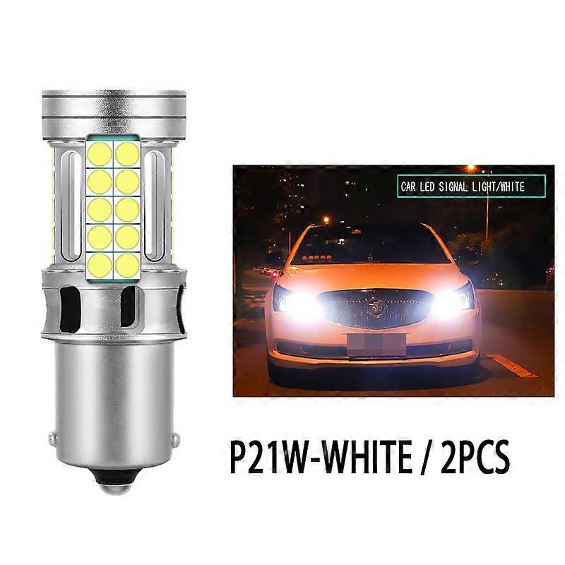 2Pcs Car Canbus No Error 1156 P21W Led Turn Signal Daytime Light P21/5W 1157 Brake Ba15s Reverse Lamp DRL Amber BaY15D Tail BulbMotor Vehicle Lighting