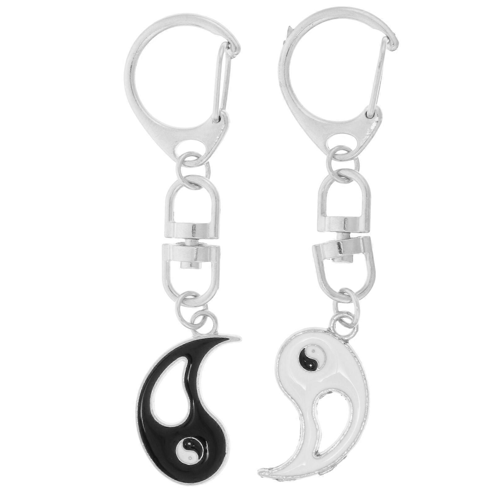 1 Pair Matching Keychains Couple Keychains Lovers Key Decorations Creative Key Rings