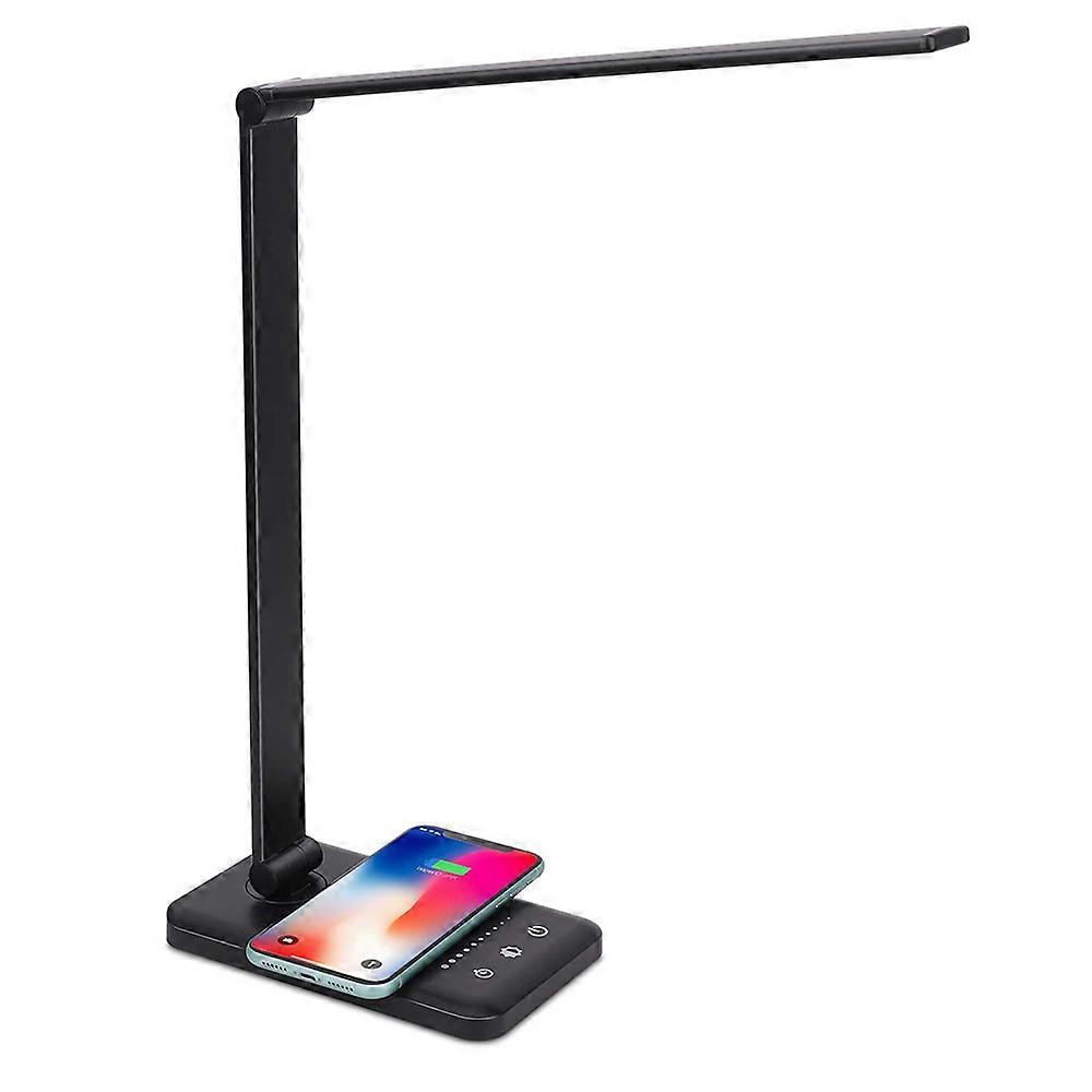 Wireless Charging Led Desk Lamp USB Rechargeable Foldable Study Table Light Reading Eye Protection Bedside Bedroom Night Lamps
